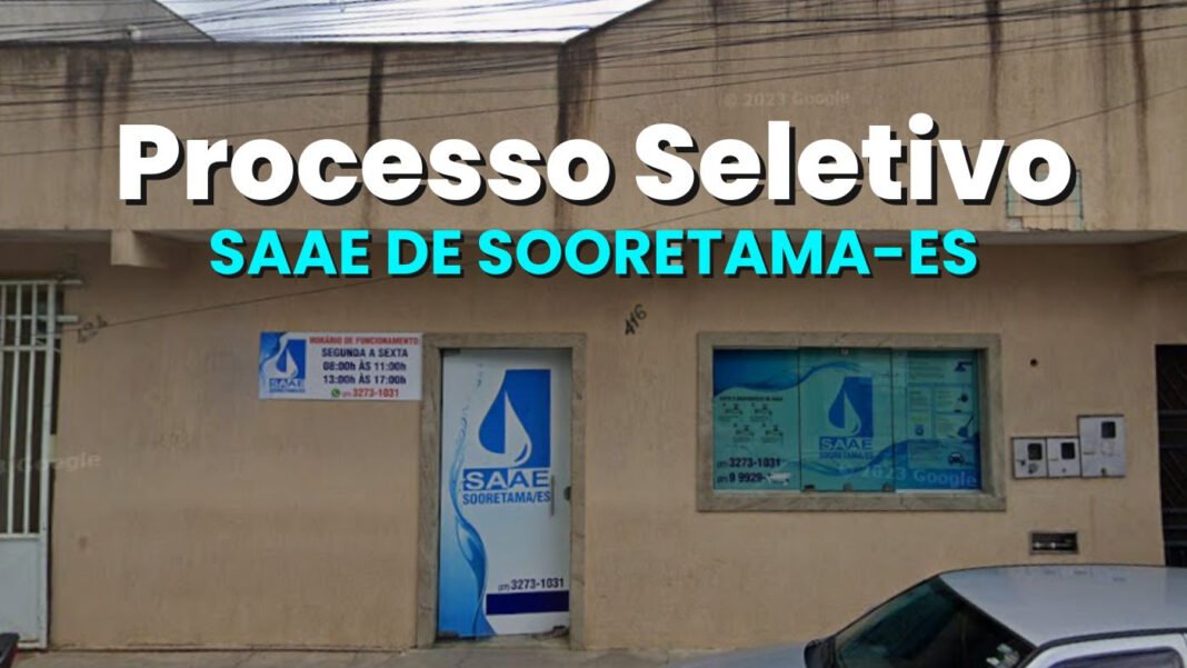SAAE Sooretama-ES abre inscrições para processo seletivo 2025