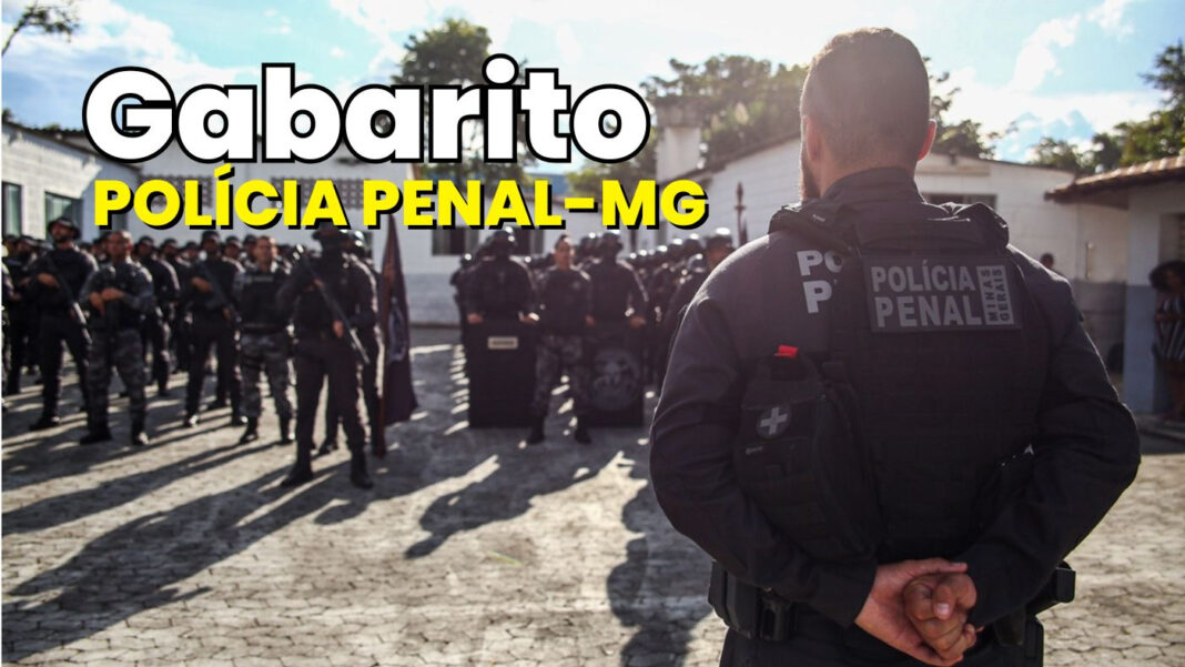 Gabarito da Polícia Penal-MG 2026 é divulgado pelo Instituto AOCP