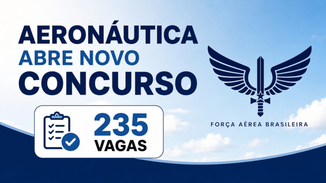 Concurso Sargento Aeronáutica 2027 oferece 235 vagas