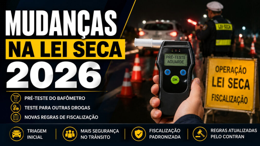 Lei Seca 2026: pré-teste e novas regras do bafômetro