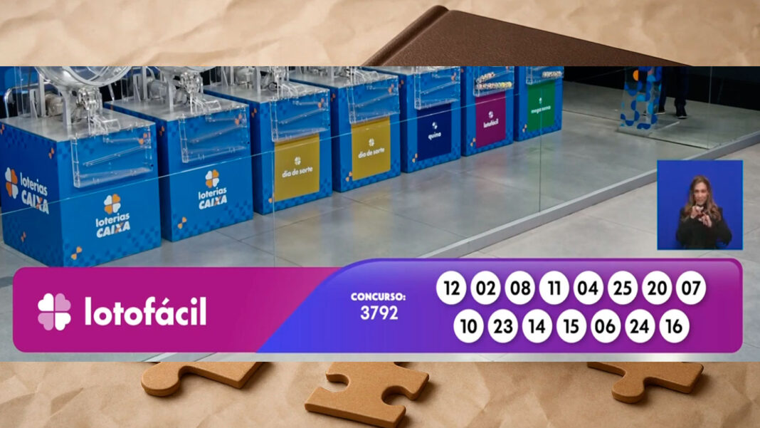 Lotofácil 3792: três ganhadores dividem prêmio de R$ 510 mil Lotofácil 3792: três ganhadores dividem prêmio de R$ 510 mil