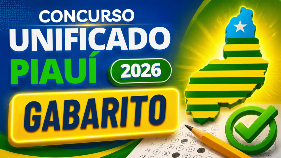 Concurso Unificado Piauí: gabaritos saem nesta segunda
